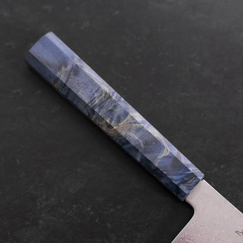 Kiritsuke SG-2 Wave Nickel Damascus Blue Maple Handle 240mm (9.4”)-[Musashi]-[Japanese-Kitchen-Knives]
