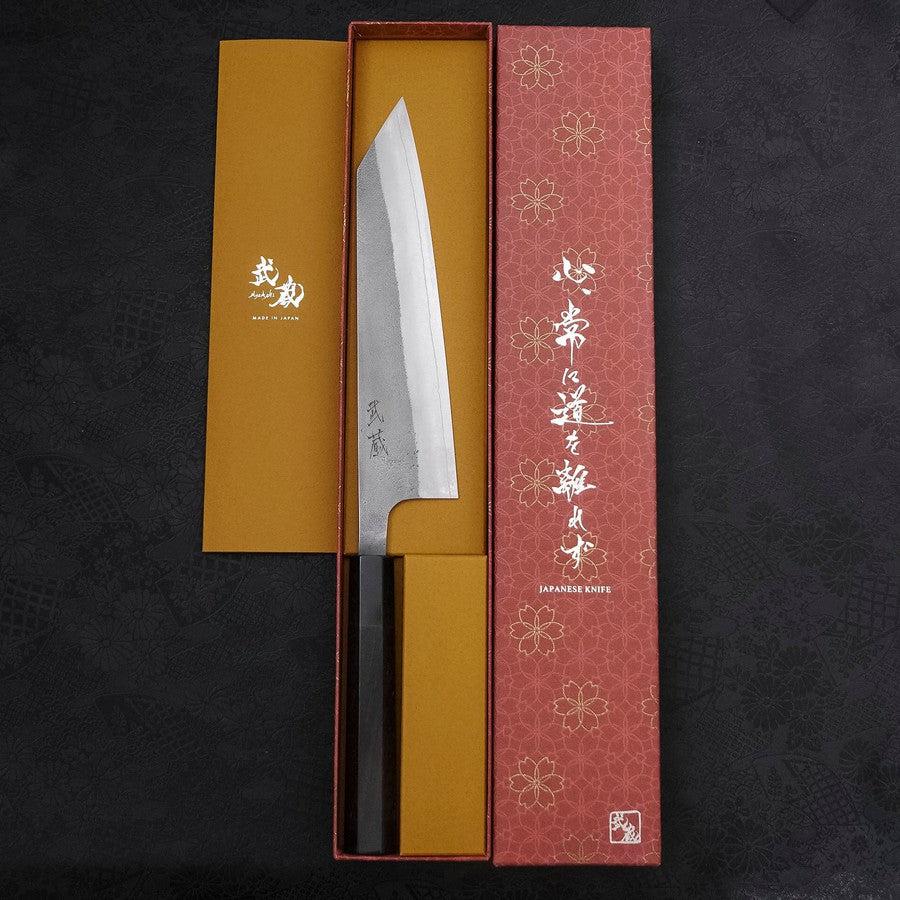 切付 SKD11 梨地 黒檀水牛柄 210mm – MUSASHI