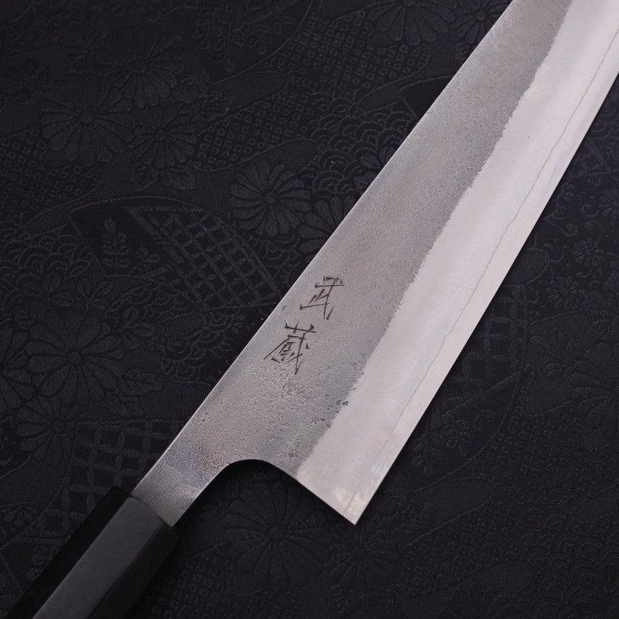 Kiritsuke SKD11 Nashiji Buffalo Ebony Handle 210mm-SKD11-Nashiji-Japanese Handle-[Musashi]-[Japanese-Kitchen-Knives]