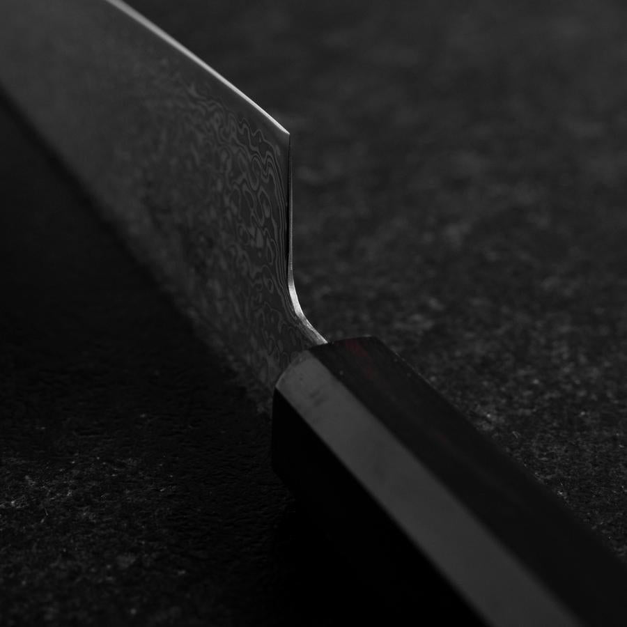 Kiritsuke SLD Black Damascus Ebony Handle 205mm-[Musashi]-[Japanese-Kitchen-Knives]