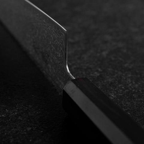 Kiritsuke SLD Black Damascus Ebony Handle 205mm-[Musashi]-[Japanese-Kitchen-Knives]