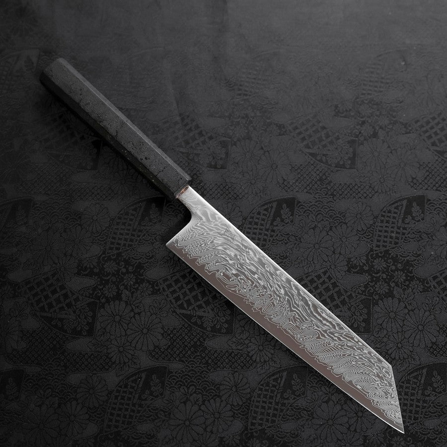 Kiritsuke SLD Wave Nickel Damascus Black Ishime Urushi Handle