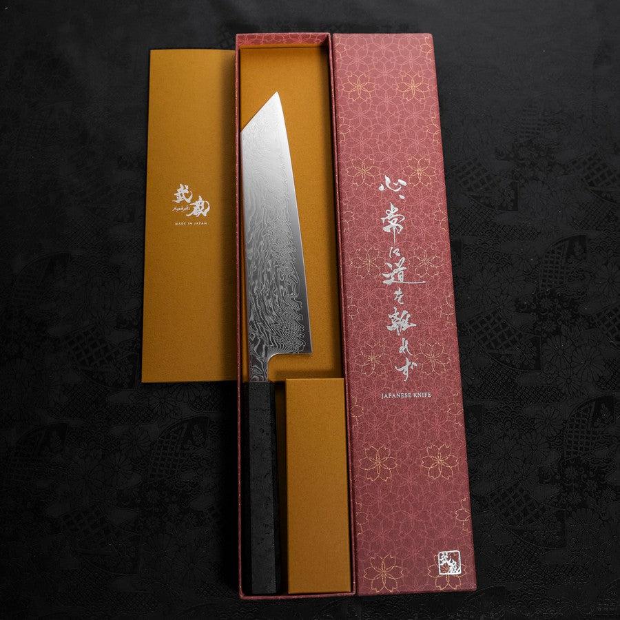 Kiritsuke SLD Wave Nickel Damascus Black Ishime Urushi Handle