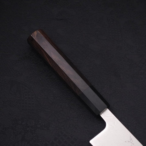 Kiritsuke SLD Wave Nickel Damascus Buffalo Ebony Handle 210mm (8.3”)-[Musashi]-[Japanese-Kitchen-Knives]