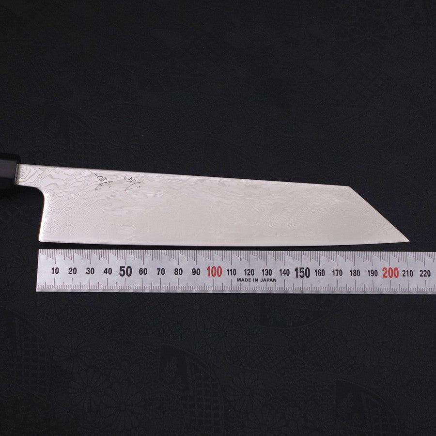 切付 SLD 浪 ニッケルダマスカス 黒檀水牛柄 210mm – MUSASHI