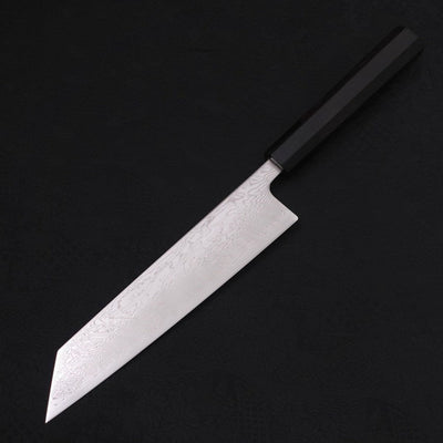 Kiritsuke SLD Wave Nickel Damascus Buffalo Ebony Handle 210mm-SLD-Damascus-Japanese Handle-[Musashi]-[Japanese-Kitchen-Knives]