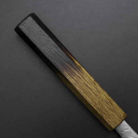 Kiritsuke SLD Wave Nickel Damascus Yaki Urushi Handle 210mm (8.3”)-[Musashi]-[Japanese-Kitchen-Knives]