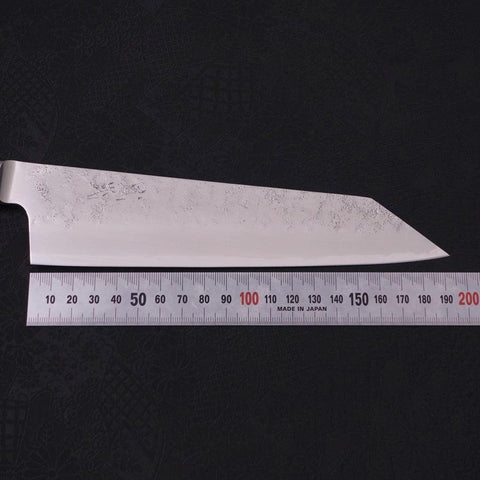 Kiritsuke Santoku Blue Steel #2 Nashiji Stainless Clad Western Handle 195mm (7.7”)-[Musashi]-[Japanese-Kitchen-Knives]