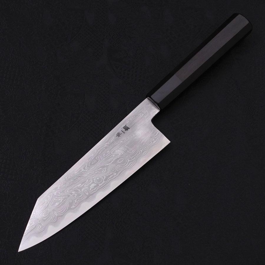 Kiritsuke Santoku Blue steel #1 Suminagashi Buffalo Ebony Handle 170mm-Blue steel #1-Suminagashi-Japanese Handle-[Musashi]-[Japanese-Kitchen-Knives]