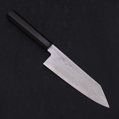 Kiritsuke Santoku Blue steel #1 Suminagashi Buffalo Ebony Handle 170mm-Blue steel #1-Suminagashi-Japanese Handle-[Musashi]-[Japanese-Kitchen-Knives]