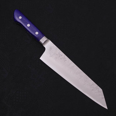 Kiritsuke Santoku Blue steel #2 Nashiji Stainless Clad Western Handle 195mm-Blue steel #2-Nashiji-Western Handle-[Musashi]-[Japanese-Kitchen-Knives]