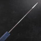 Kiritsuke Santoku Silver Steel #3 Nashiji Blue Maple Handle 180mm (7”)-[Musashi]-[Japanese-Kitchen-Knives]