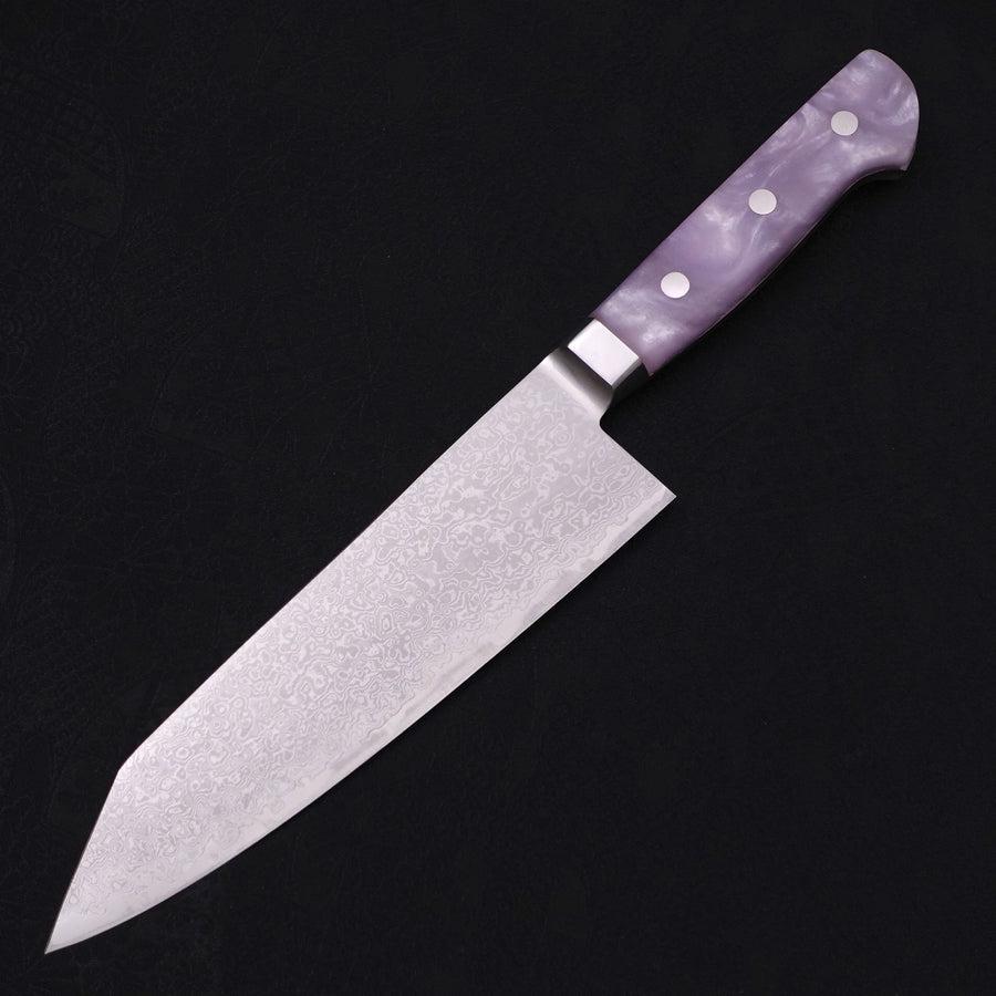 Kiritsuke Santoku VG-10 Damascus Pearl Pink Handle 180mm-VG-10-Damascus-Western Handle-[Musashi]-[Japanese-Kitchen-Knives]