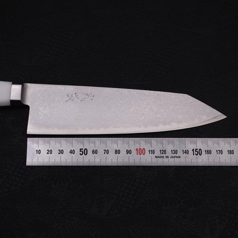 Kiritsuke Santoku VG-10 Damascus White Marble Handle 180mm-VG-10-Damascus-Western Handle-[Musashi]-[Japanese-Kitchen-Knives]