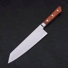 Kiritsuke Santoku VG-5 Stainless Tsuchime Western Mahogany Handle 190mm (7.5”)-[Musashi]-[Japanese-Kitchen-Knives]