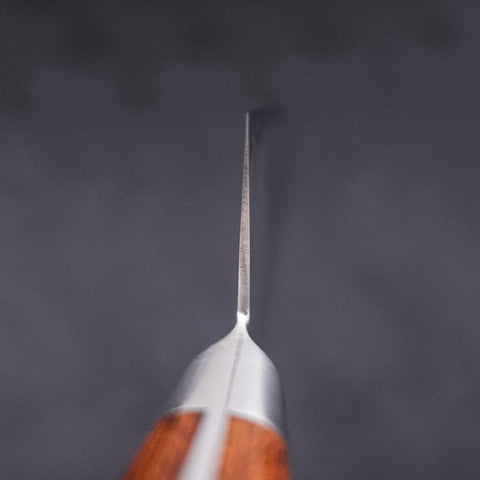 Kiritsuke Santoku VG-5 Stainless Tsuchime Western Mahogany Handle 190mm (7.5”)-[Musashi]-[Japanese-Kitchen-Knives]
