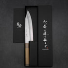 Kiritsuke Silver Steel #3 Bokashi Double Buffalo Capped Magnolia Handle 195mm (7.7”)-[Musashi]-[Japanese-Kitchen-Knives]