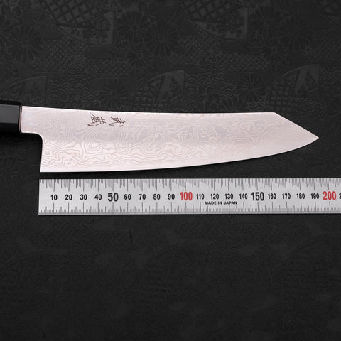 Kiritsuke Silver Steel #3 Damascus Buffalo Teak Handle 210mm (8.3”)-[Musashi]-[Japanese-Kitchen-Knives]