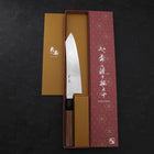 Kiritsuke Silver Steel #3 Damascus Buffalo Teak Handle 210mm (8.3”)-[Musashi]-[Japanese-Kitchen-Knives]