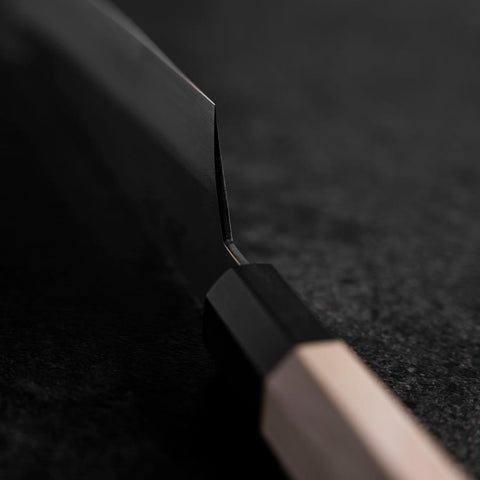 Kiritsuke Silver Steel #3 Kasumi Buffalo Magnolia Handle 200mm-[Musashi]-[Japanese-Kitchen-Knives]