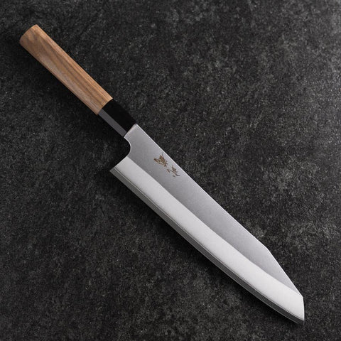 Kiritsuke Silver Steel #3 Kasumi Buffalo Walnut Handle 240mm (9.4”)-[Musashi]-[Japanese-Kitchen-Knives]
