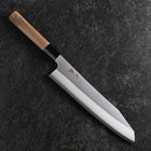 Kiritsuke Silver Steel #3 Kasumi Buffalo Walnut Handle 240mm-[Musashi]-[Japanese-Kitchen-Knives]