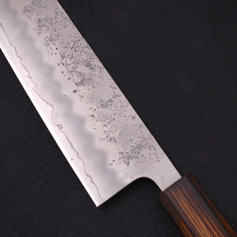Kiritsuke Silver Steel #3 Nashiji Sumi Urushi Handle 240mm (9.4”)-[Musashi]-[Japanese-Kitchen-Knives]