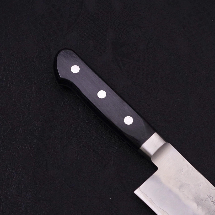 Kiritsuke Silver Steel #3 Nashiji Western Black Handle 210mm-Silver steel #3-Nashiji-Western Handle-[Musashi]-[Japanese-Kitchen-Knives]