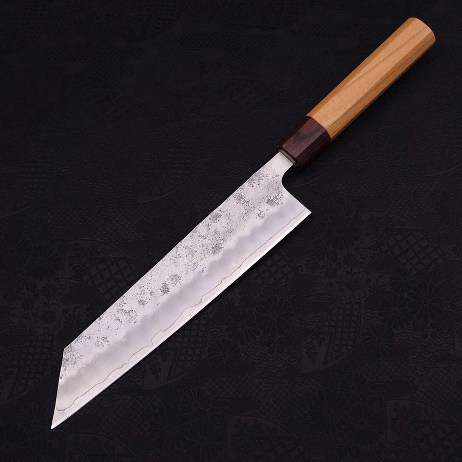 Kiritsuke Silver Steel #3 Nashiji Zelkova Handle 210mm-Silver steel #3-Nashiji-Japanese Handle-[Musashi]-[Japanese-Kitchen-Knives]