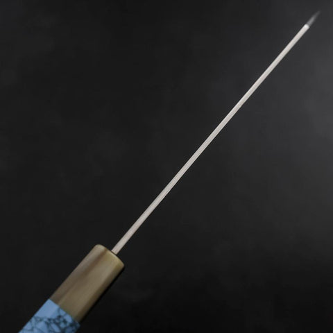 Kiritsuke Silver Steel #3 Nickel Damascus Buffalo Turquoise Handle 210mm (8.3”)-[Musashi]-[Japanese-Kitchen-Knives]