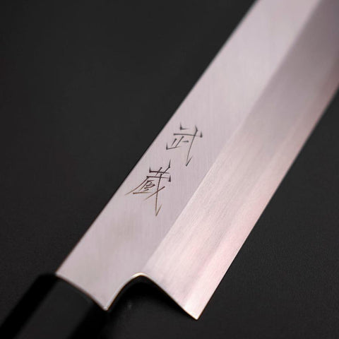 Kiritsuke Silver Steel #3 Polished Buffalo Ebony Handle 260mm-[Musashi]-[Japanese-Kitchen-Knives]