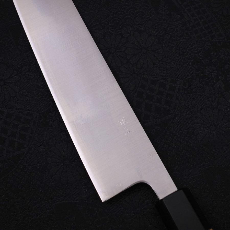 Kiritsuke Silver Steel #3 Polished Buffalo Magnolia Handle 210mm-Silver steel #3-Polished-Japanese Handle-[Musashi]-[Japanese-Kitchen-Knives]