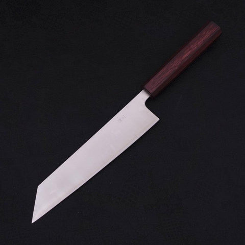 Kiritsuke Silver Steel #3 Polished Purple Urushi Handle 210mm (8.3”)-[Musashi]-[Japanese-Kitchen-Knives]