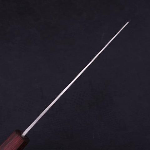 Kiritsuke Silver Steel #3 Polished Purple Urushi Handle 210mm (8.3”)-[Musashi]-[Japanese-Kitchen-Knives]