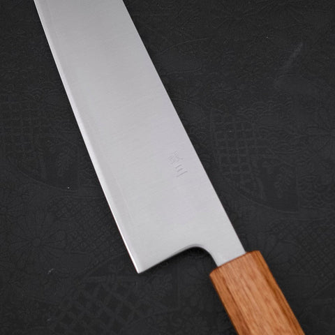 Kiritsuke Silver Steel #3 Polished Yaki Urushi Handle 210mm (8.3”)-[Musashi]-[Japanese-Kitchen-Knives]