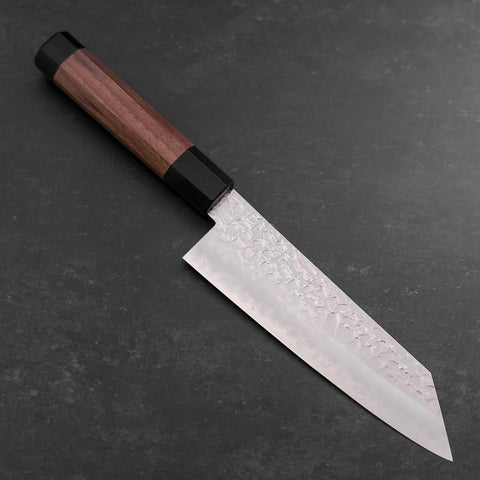 Kiritsuke Silver Steel #3 Tsuchime Walnut Handle 170mm (6.7”)-[Musashi]-[Japanese-Kitchen-Knives]