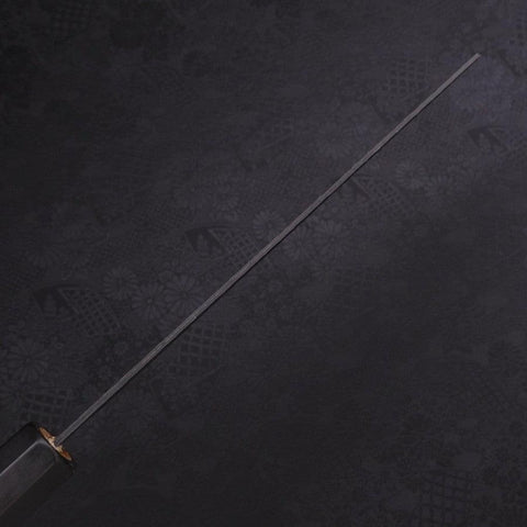Kiritsuke Stainless Clad Blue Super Kurouchi Tsuchime Buffalo Magnolia Handle 245mm (9.4”)-[Musashi]-[Japanese-Kitchen-Knives]