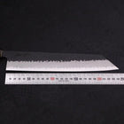 Kiritsuke Stainless Clad Blue Super Kurouchi Tsuchime Buffalo Magnolia Handle 245mm (9.4”)-[Musashi]-[Japanese-Kitchen-Knives]