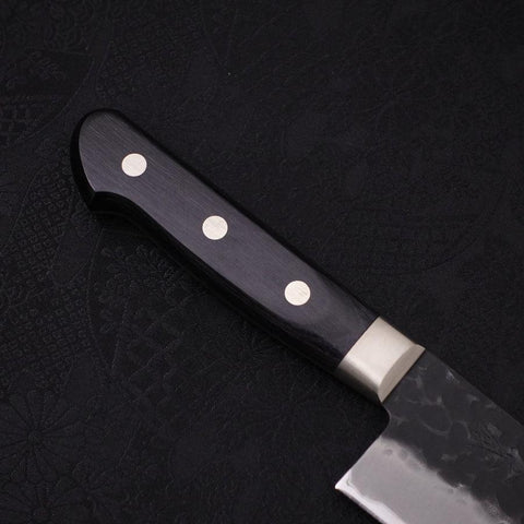 Kiritsuke Stainless Clad Blue Super Kurouchi Tsuchime Western Handle 210mm (8.3”)-[Musashi]-[Japanese-Kitchen-Knives]