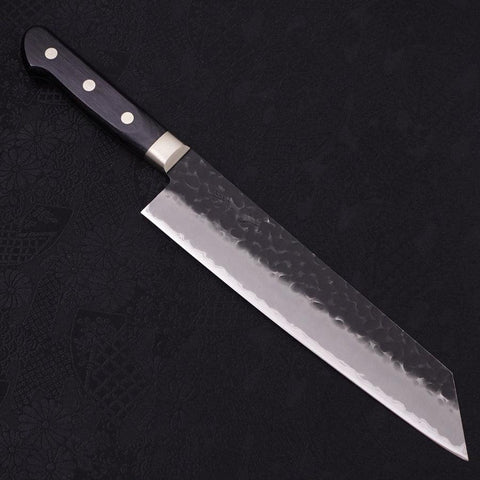 Kiritsuke Stainless Clad Blue Super Kurouchi Tsuchime Western Handle 210mm (8.3”)-[Musashi]-[Japanese-Kitchen-Knives]