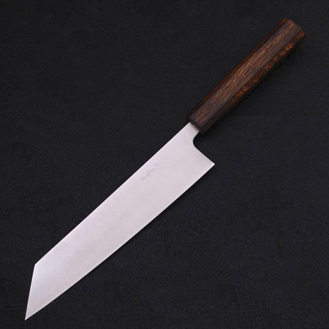 Kiritsuke Stainless Clad Blue Super Polished Sumi Urushi Handle 210mm (8.3”)-[Musashi]-[Japanese-Kitchen-Knives]