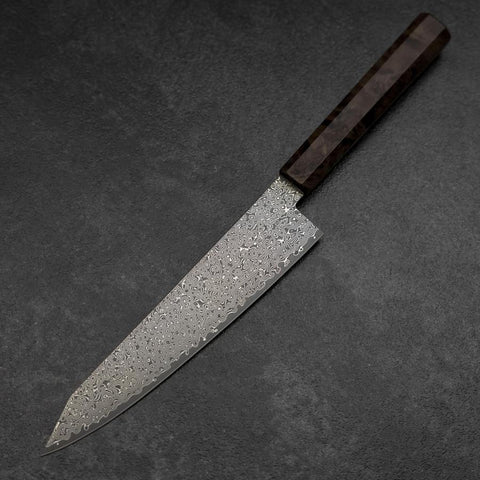 Kiritsuke VG-10 Damascus Brown Birch Handle 210mm (8.3”)-[Musashi]-[Japanese-Kitchen-Knives]