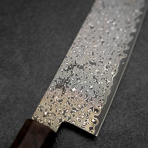 Kiritsuke VG-10 Damascus Brown Birch Handle 210mm (8.3”)-[Musashi]-[Japanese-Kitchen-Knives]