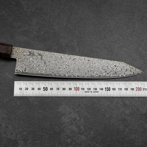 Kiritsuke VG-10 Damascus Brown Birch Handle 210mm (8.3”)-[Musashi]-[Japanese-Kitchen-Knives]