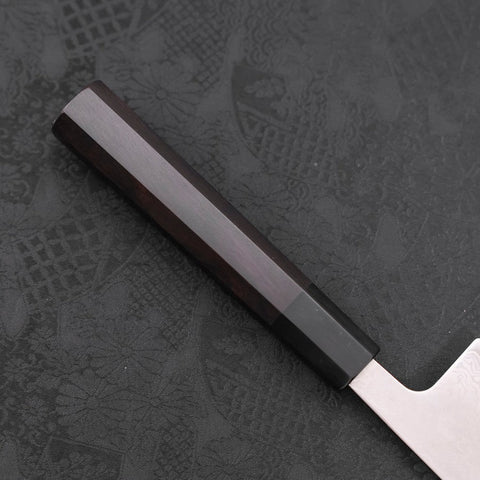 Kiritsuke VG-10 Damascus Buffalo Ebony Handle 210mm (8.3”)-[Musashi]-[Japanese-Kitchen-Knives]