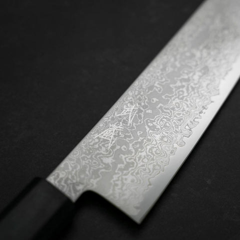 Kiritsuke VG-10 Damascus Dark Blue Urushi Handle 210mm (8.3”)-[Musashi]-[Japanese-Kitchen-Knives]