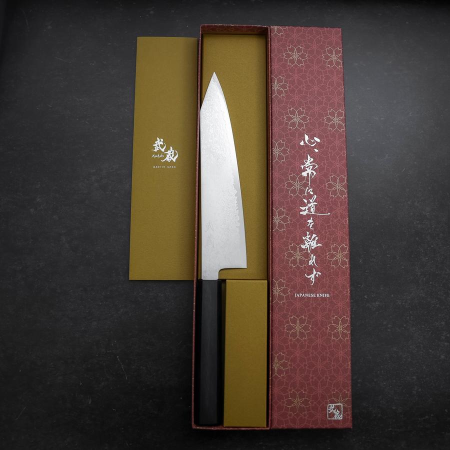 切付牛刀VG-10 大馬士革八角孔雀石木柄210mm – MUSASHI