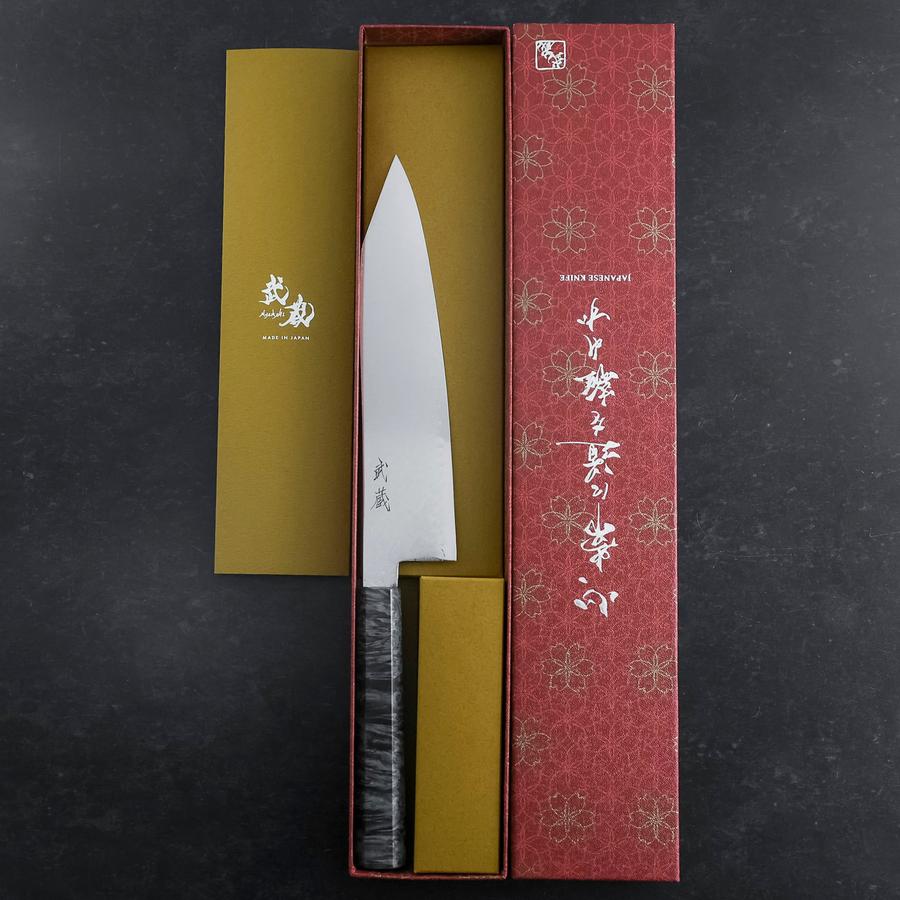 切付 VG-10 ダマスカス グレースタビライズド 樺の木柄 210mm – MUSASHI