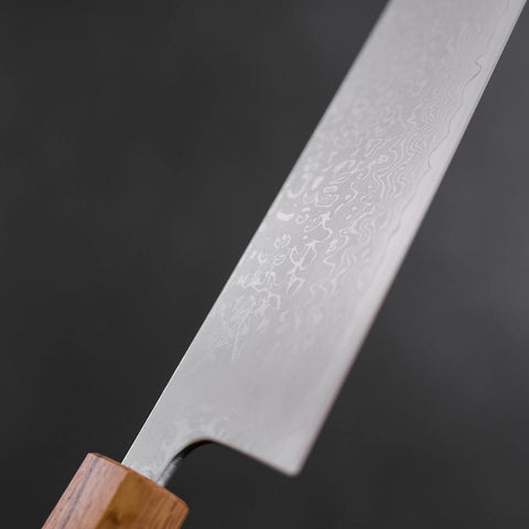 Kiritsuke VG-10 Damascus Oak Handle 210mm (8.3”)-[Musashi]-[Japanese-Kitchen-Knives]