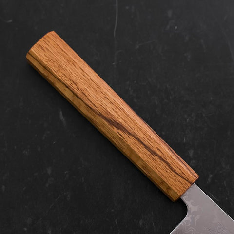 Kiritsuke VG-10 Damascus Oak Handle 210mm (8.3”)-[Musashi]-[Japanese-Kitchen-Knives]